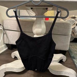 F21 black sweater tank top